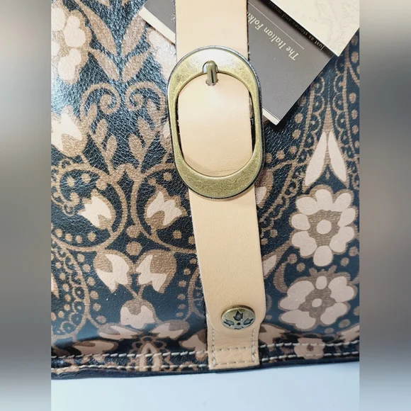 NWT-🤎-Patricia Nash Leather- Italian Folklore Stamped Messenger Cross Body Bag - Picture 4 of 13